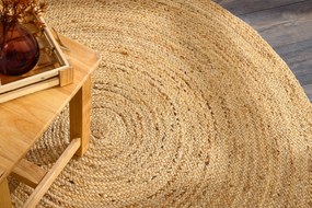 My Flair, AKCIA: 120x120 (průměr) kruh cm Kusový koberec Lola natur kruh, béžová, chodba / predsieň