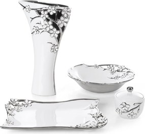 DEKORAČNÁ NÁDOBA KARIN 10X11 CM BIELA