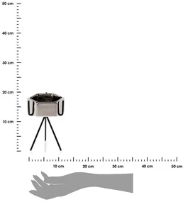 Kvetináč na stojane Sashi 16,5 cm strieborný