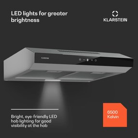 Klarstein Contempo Neo, digestor, podskrinkový, recirkulácia, 175 m³/h, SenseControl, integrované dotykové ovládanie