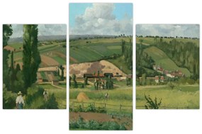 Obraz - Camille Pissarro, Landscape at Les Pâtis, Pontoise, reprodukcia (90x60 cm)