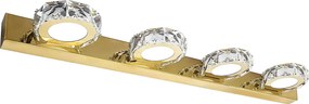 Toolight Toolight, LED nástenné svietidlo 62 cm, 12W, 4000K, 1000lm, APP1941-4W, zlatá lesklá, OSW-66075