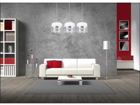 Luster na lanku MILO 3xE27/60W/230V strieborná