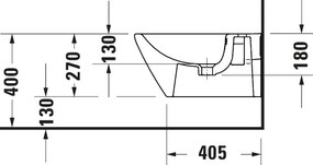 Duravit 27271500002 - Závesný bidet D-CODE keramika/lesklá biela
