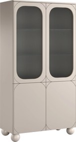 Vitrína Sonatia II do obývačky 100 cm - kašmírová