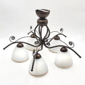 Brilagi - LED Prisadený luster ANTICO 5xE27/60W/230V bronz patina