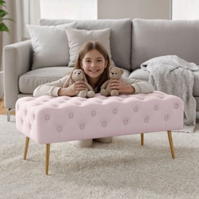 Taburet Monaco pudrově růžový