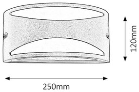 Rabalux 8359 - Vonkajšie nástenné svietidlo MANHATTAN 1xE27/60W/230V IP54