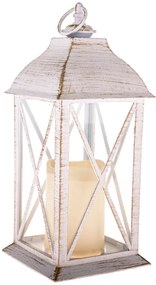 Lampáš s LED sviečkou Winter, 30,5 x 14 cm, svetlo teplá biela, plast