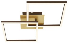 Briloner 3210-017 - LED Stmievateľné stropné svietidlo FRAME 2xLED/11W/230V zlatá