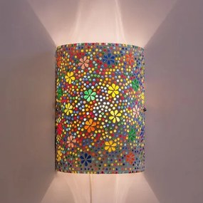 Mosaic lampa nástenná orientálna s vypínačom KVETY 17*26