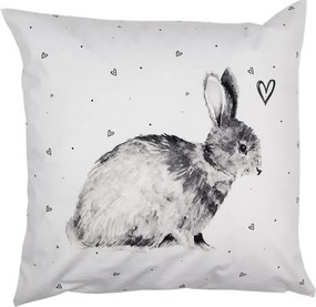 Obliečka na vankúš s králikom a srdiečkami Bunnies in Love - 45*45 cm