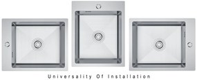 Erga HD, 1-komorový oceľový drez 400x500x210 mm, oceľová, ERG-MLS-HD4050