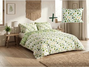 Sada polybavlnených obliečok GREEN TREES POLY zelené + obliečka na vankúš 50 x 70 cm ZDARMA