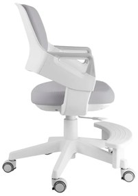 Detská rastúca stolička Neoseat KIDDY FIVE — látka, sivá