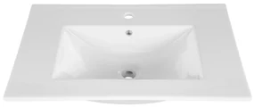 Keramické zapustené umývadlo Lava 80 cm biele