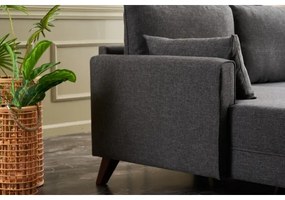 Rohová sedacia súprava do L RIGA antracit ľavá