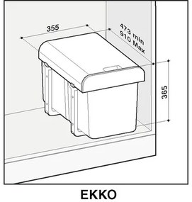 Odpadkový kôš Sinks EKKO 40 34 l EK9000