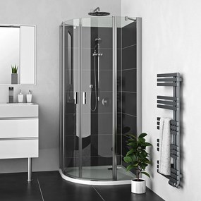 Roltechnik Outlet Štvrťkruhový sprchový kút LZR2 - bez vaničky ROTH-Variant: rozmery: 80x80 cm, - (LZR2 - 225-8000000-00-02), ROTH-Profily: profily: …
