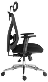 Kancelárska ergonomická stolička Neoseat JERROD — čierna, nosnosť 150 kg