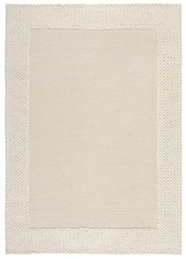 Kusový koberec Rue Plait Natural, 200x290, biela, obývacia izba, Flair Rugs