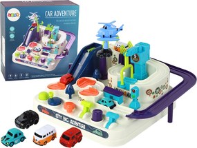 LEAN Toys Interaktívna prekážková dráha pre autíčka farebná