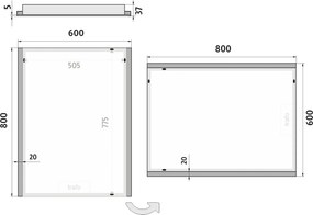 Nimco LED zrkadlo 600x800 - ZP 11002
