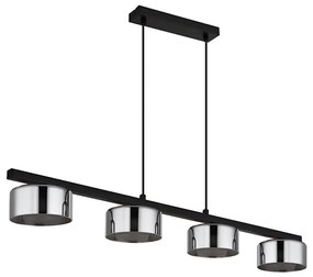 Globo 16055-4HS - LED Luster na lanku HIGGINS 4xGX53/6W/230V dymová/čierna