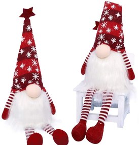 Tutumi, vianočný škriatok s LED podsvietením 68cm YX057, červená-biela, CHR-09506
