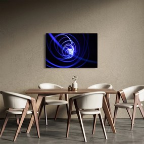 Obraz modrých špirál (90x60 cm)