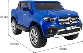 Ramiz Mercedes Benz triedy X pickup elektrické autíčko pre deti lakované modré 4x4