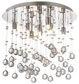 Ideal Lux-LED Krištáľové stropné svietidlo MOONLIGHT 8xG9/3W/230V pr. 40 cm chróm