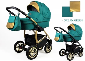 Kombinovaný kočík Raf-pol Gold lux - Ocean Green (2-kombinácia)