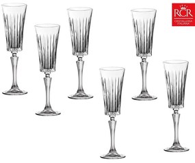 RCR TIMELESS POHÁR NA ŠAMPANSKÉ 210ML SADA 6KS