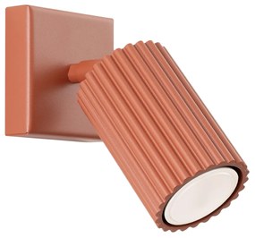 Bodové svietidlo Karbon, 1x okrovo červené kovové tienidlo, (možnosť polohovania)