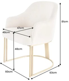 Stolička EXTRAVAGANCIA béžový kordurový materiál