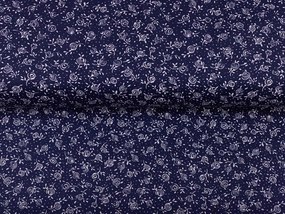 Biante Detské bavlnené posteľné obliečky do postieľky Sandra SA-359 Drobné kvietky na tmavo modrom Do postieľky 100x135 a 40x60 cm