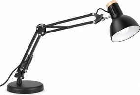 Toolight Toolight, JNH044-1T, stolná lampa s nastaviteľným ramenom, 1× E27, čierna, OSW-56235
