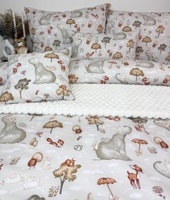 INTERMEDIC SK Posteľná obliečka 140×200 / 70×90 – Zvieratkový svet sivá, 100 % bavlna