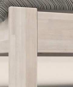 Rohová posteľ so zástenou vpravo Tema P 180x200 cm, bielený buk
