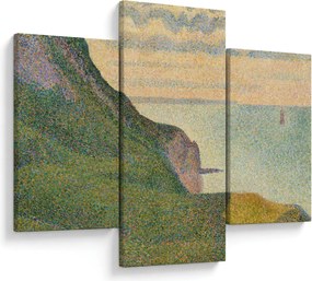 Obraz - Georges Seurat, Seascape at Port-en-Bessin, Normandy, reprodukcia (90x60 cm)