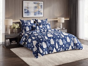 Obliečky z mikrovlákna INDIGO BLOOM modré Rozmer obliečky: 2 ks 70 x 90 cm | 200 x 220 cm