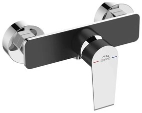 Laveo Largo, nástenná sprchová batéria 150mm, chrómová-čierna, LAV-BAH_740D