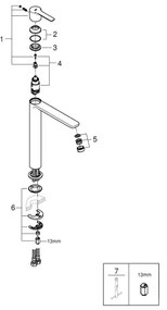 GROHE 23405001 - Umývadlová batéria LINEARE, veľkosť XL, lesklý chróm