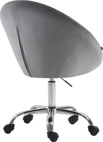 Pracovná stolička London zamat - sivá