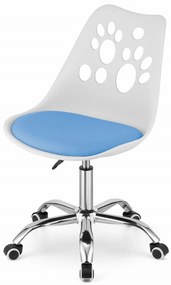 Dekorstudio Detská stolička LABKY k písaciemu stolu - bielo modrá