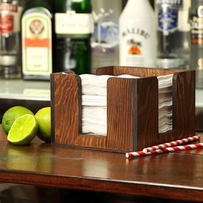 Bar@drinkstuff Drevený koktejl stojan na servítky Množstvo: 1 ks
