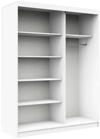 Šatní skříň CLP Mono 150 cm bílá/dub sonoma