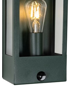 Vonkajšia nástenná lampa tmavozelená s pohybovým senzorom IP44 - Rotterdam