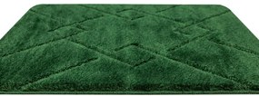 Kúpeľňový koberček Moreno tmavozelený, kosoštvorce